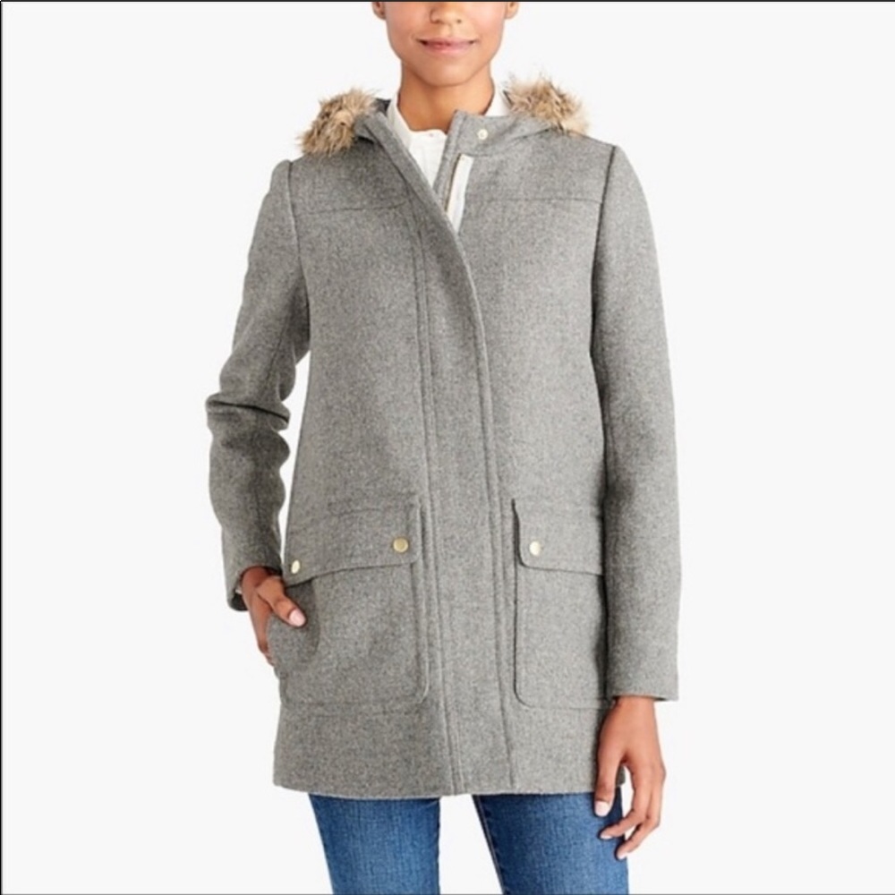 J. Crew Vail Parka in Heather Gray